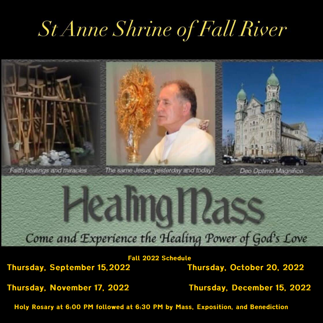 Fall 2022 Healing Mass Schedule St. Anne Shrine of Fall River